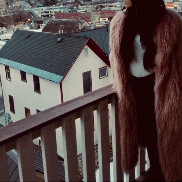 Boohoo Jackets & Coats Vintage Baby Pink Faux Fur Coat Poshmark